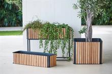 Plantekasser med teak - Combine fra Cane-line